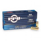 45 ACP FMJ 230gr PPU Ammunition Pack 50 Handgun ammunition manufactured by PPU (Prvi Partizan)